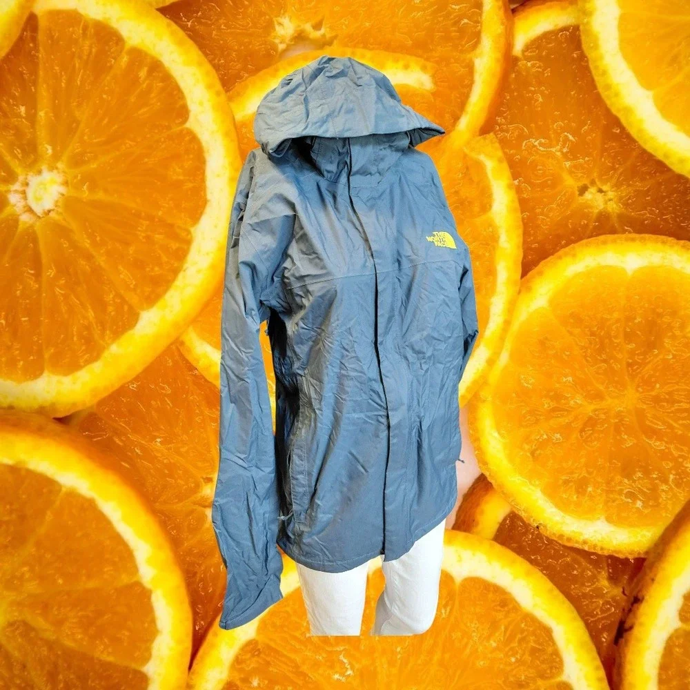 The North‎ Face Mens Waterproof Hooded Rain Jacket Blue XS Lightweight